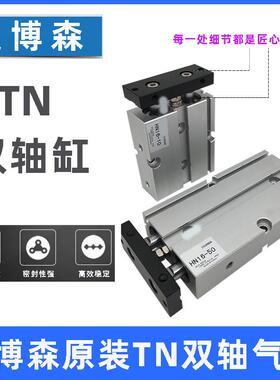 小型双轴双杆气缸TDA/TN25X5X10X15X20X25X30X35X40X45X500S