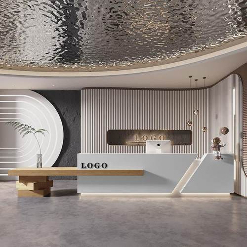 酒店柜台前台接待台会所大气办公公司服装店吧台美容院收银台烤漆