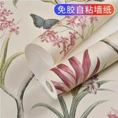 美式 饰贴纸 复古田园墙纸自粘卧室房间客厅电视背景墙壁纸家用装