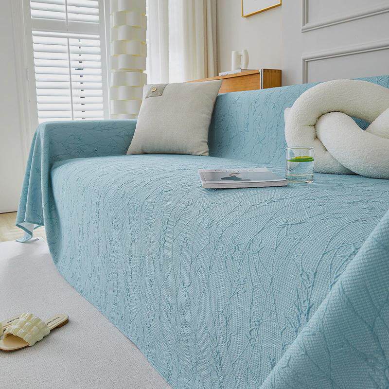 夏季冰丝沙发巾凉新款沙发全盖布感简约沙发套罩防滑多功能垫盖巾