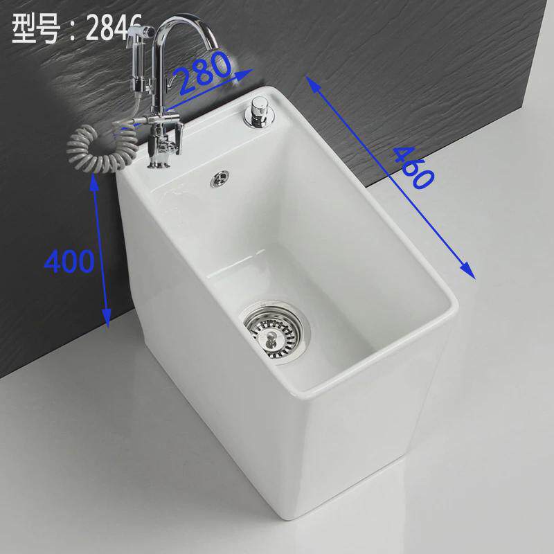 智能陶瓷拖把池方形拖布池阳台家用清洗盆迷你桶地拖款小号不新品