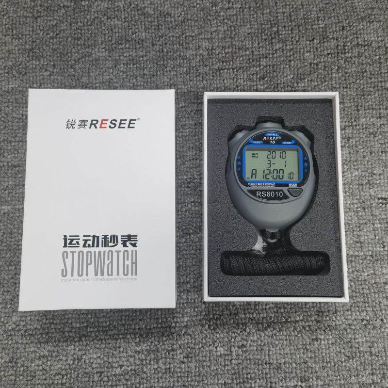 秒表10道30道60道180健身跑步比赛道电子运动计时器记忆码表3排mb