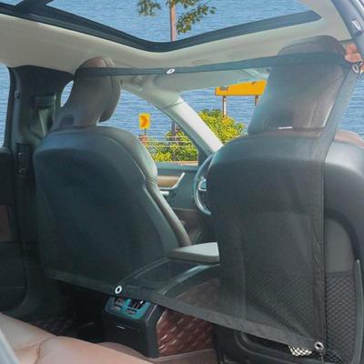 简约汽车防护网便携车载阻挡小孩驾驶室隔挡网多功能宠物隔离网纱