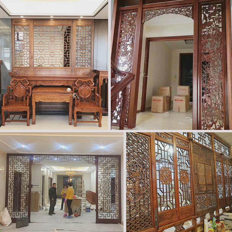 gy东阳木雕新隔断榫卯结构实木门窗老式实木窗户中式镂空花窗仿古