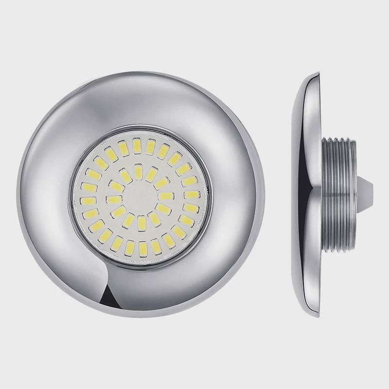 304/316l不锈钢玻璃池水下灯亚克力土建游泳池灯12vled七彩水底灯