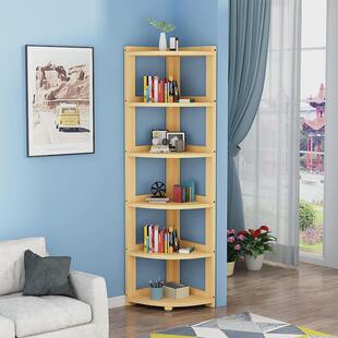 实木转角置物架分层三角落地式墙角厨房客厅卧室拐角锅具收纳新品