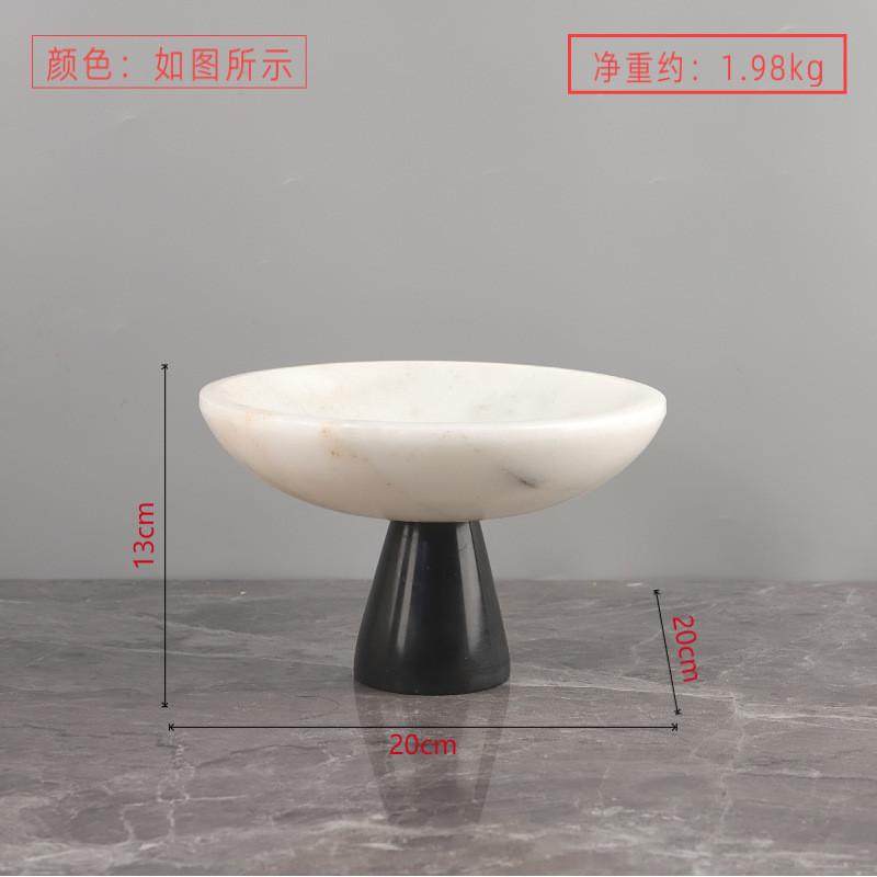 现代简约天然大理石高脚圆形果盘托盘餐厅茶几酒店电视柜家居饰品,餐饮具,果盆/果盘/果篮,淘宝优惠券,粉丝福利购,淘宝优惠卷