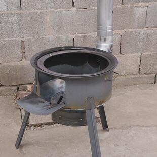 户外可移动野餐做饭一体式多功能升级款三角炉农村烧水炉柴火炉