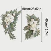 跨境椅背花2024仿真花束新款 饰手工diy成品 高级感婚庆餐桌楼梯装