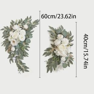 椅背花2024新款仿真花束高级感婚庆餐桌楼梯装饰手工diy成品