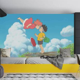 3D宫崎骏龙猫墙贴纸动漫海报千寻网红ins风超大宿舍贴画墙纸自粘