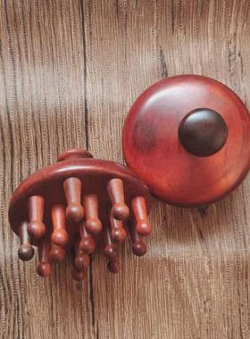 檀木洗头按摩梳木质按摩齿经络头皮多头部梳头按摩方便携带