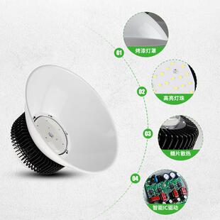 灯黑直供led工矿灯工业厂房天棚工厂灯库房车间批发白工矿灯200w