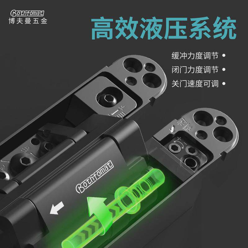 加厚新款隐形门合页缓冲液压自闭门合页木门阻尼隐藏外开十字铰链