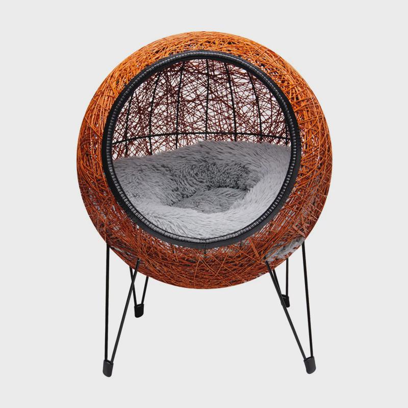 猫窝手工编织猫咪窝四季通用吊脚防潮网红猫窝窝耐脏半圆别墅猫屋