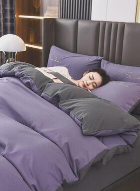 55n2米x2米3被套单件被罩单人水洗棉被单150x200cm四件套非纯