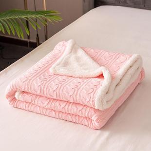 毛毯冬季保暖家用加厚盖毯纯色针织空调毯棉毯针织简约空调被毯子