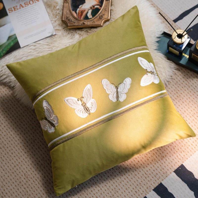 法式中古风绒布竹子蝴蝶刺绣客厅沙发抱枕复古靠垫名宿靠枕,居家布艺,靠垫/抱枕,淘宝优惠券,粉丝福利购,淘宝优惠卷