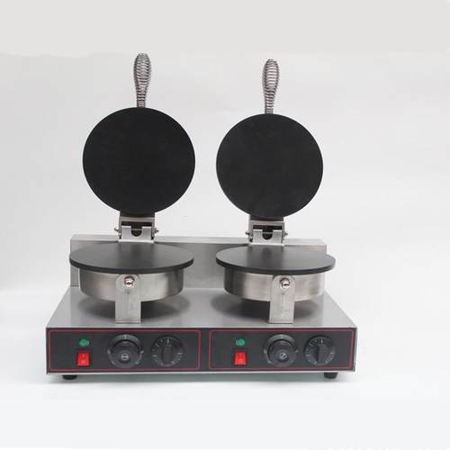 星志海电热双头蛋卷机商用脆皮鸡蛋卷机机平面薄脆皮机光面蛋卷机