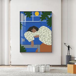 马蒂斯ins风小众抽象挂画清新壁画客厅玄关卧室花瓶艺术装 饰画