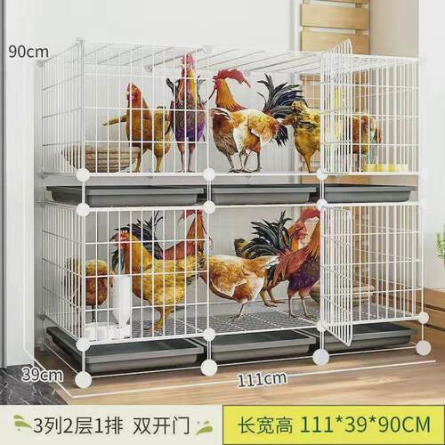 鸡笼子养殖家用铁笼大鸡20只三层室内外兔笼大号特大号自动清粪