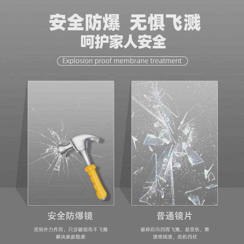 触摸智能led带灯浴室镜子挂墙洗漱台卫生间壁挂厕所半圆形梳妆镜