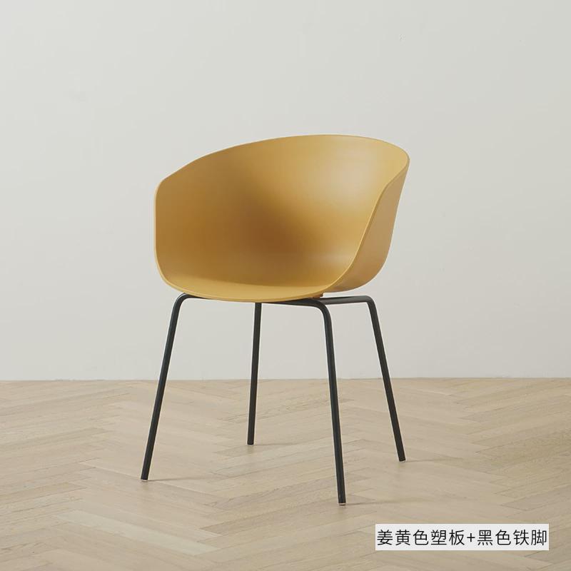北欧办公椅久坐家用人体工学椅舒适电脑椅铁脚餐椅老板椅靠背椅
