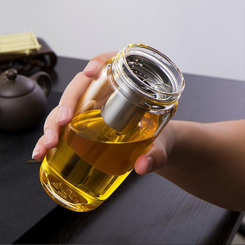 万象玻璃泡茶杯滤网茶漏加厚简约高档时尚家用办公便携杯U187系列