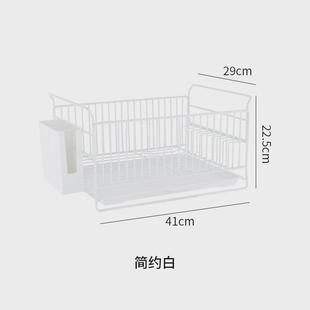 碗架大容量碗盘沥水架单层沥水碗盘架汲水碗碟收纳架厨房沥水篮