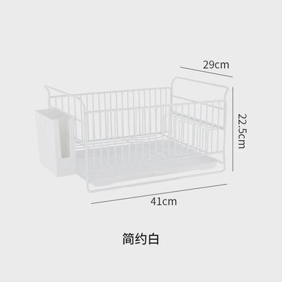 碗碟收纳架大容量碗盘沥水架单层沥水碗盘碗架汲水架厨房沥水篮