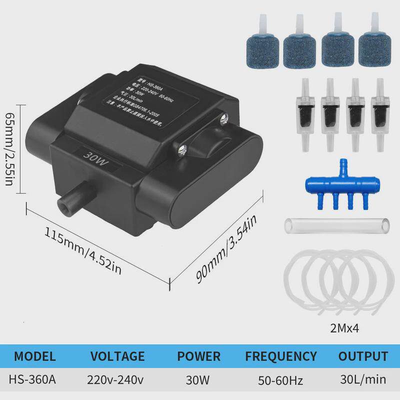 电磁式空气泵增氧泵鱼缸鱼池配套水族养殖爆氧大功率气霸式气泵