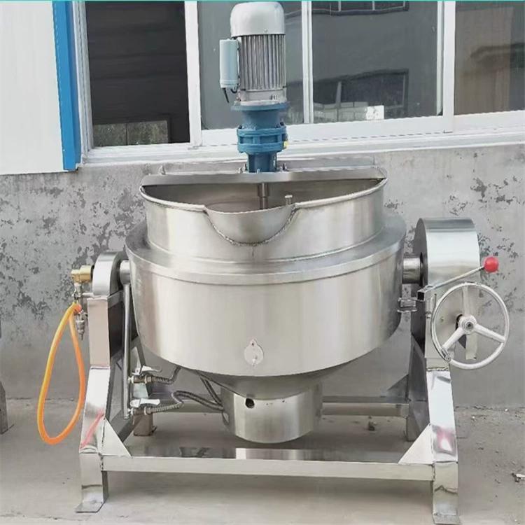 电加热自动机夹层锅化糖熬糖锅果酱熬制夹层锅全自动凉粉搅拌