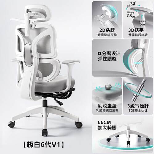 人体工学椅电脑椅家用可躺电竞椅子久坐不累办公椅办公室舒适座椅