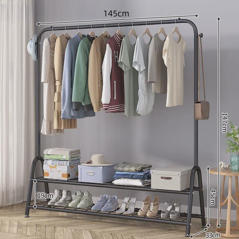 晾衣架落地折叠室内晒衣架阳台单杆式子家用简易卧室挂衣架衣新品