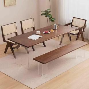 北美黑胡桃木fas实木板白蜡木升降桌面大板榆木吧台餐桌原木