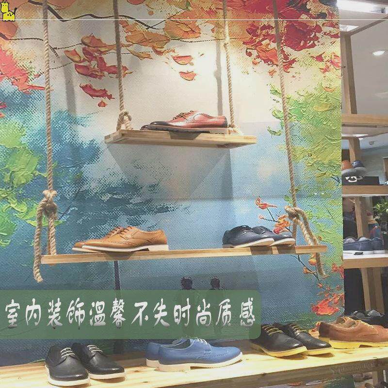 防腐木户外实木秋千坐板家用室内吊桥儿童荡秋千椅大人麻绳秋千