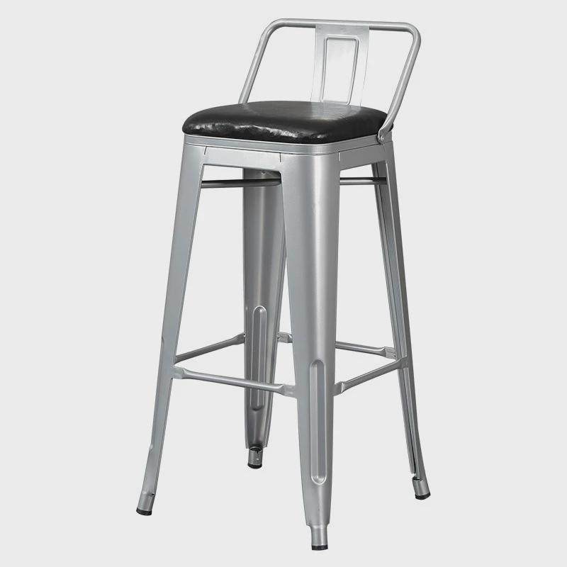 收银台现代简约高脚凳子铁艺实木酒吧椅子吧台椅子家用靠背高脚椅,商业/办公家具,酒吧椅,淘宝优惠券,粉丝福利购,淘宝优惠卷