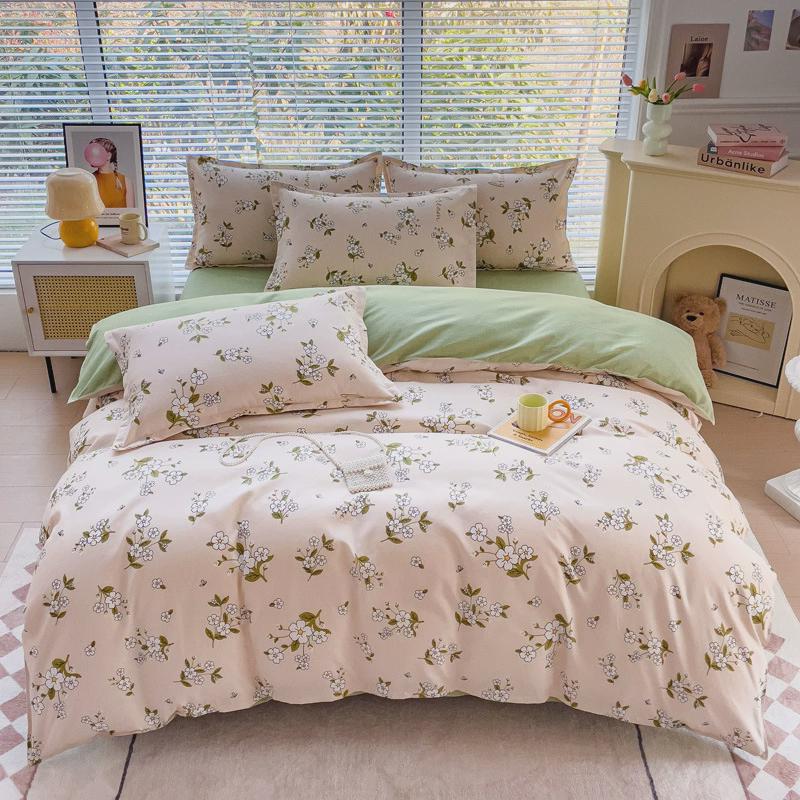 新品加厚磨毛植物羊绒四件套春秋季床单被套款床笠儿童卡通三件套