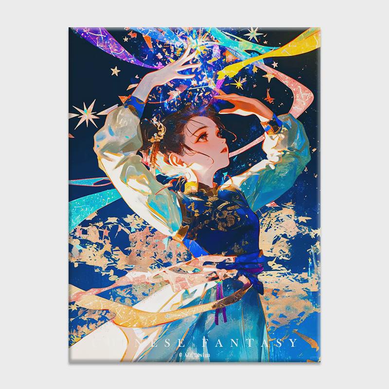 舞出璀璨|diy数字油画丙烯填充手绘手工人物定制减压油彩涂色画