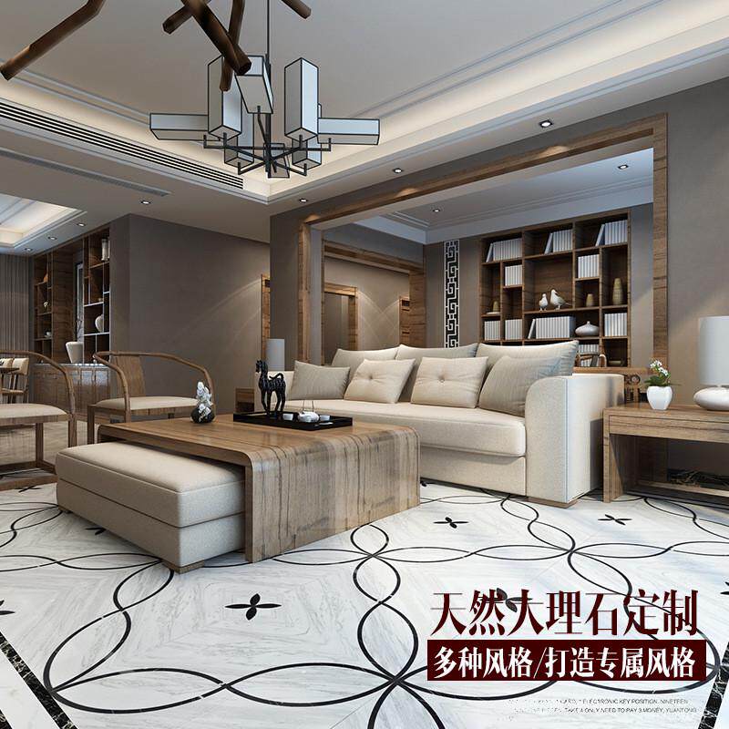 定制天然大理石餐桌人造石圆形茶几电视背景墙窗台石门槛石设计师