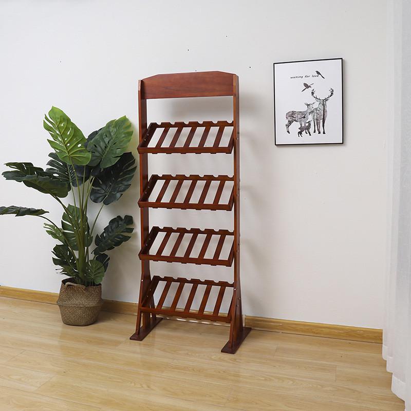 红酒架置物架红酒简约摆件客厅酒吧落地陈列架葡萄酒木质红酒架