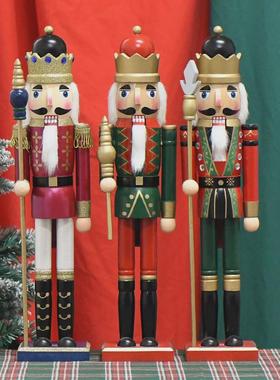 热销新款格子条纹系列50cm胡桃直发打鼓士兵国王彩绘厂家夹子家居