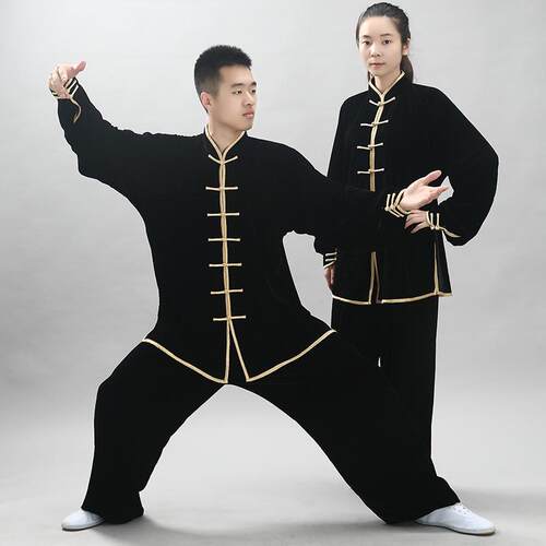 宏南韩太极服秋冬加厚保暖极绒金丝绒太极服武术服练功服太极晨练