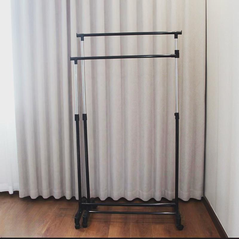 新款墙角衣帽架落地移动架子收纳晾衣架落地折叠挂衣室内多功能