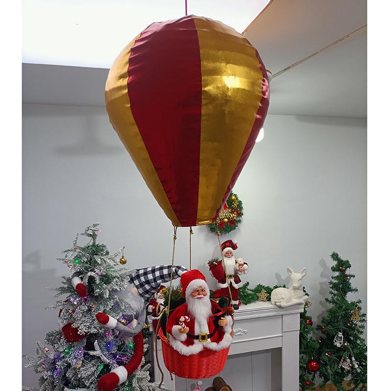 工厂热气球场景挂件摆件圣诞节圣诞老人装饰品圣诞老人挂饰