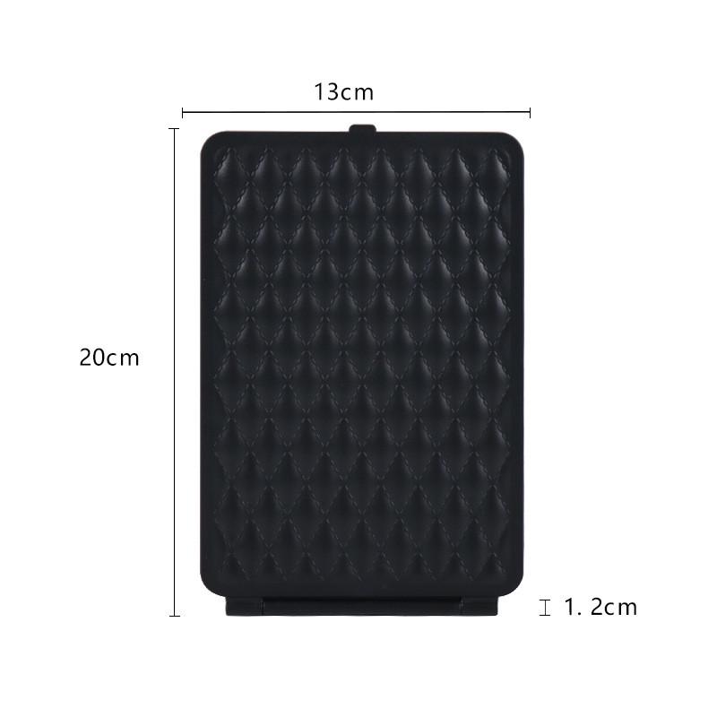 户外旅行便携7.9寸随身化妆镜方形可充电仿皮革桌面翻盖led折叠镜