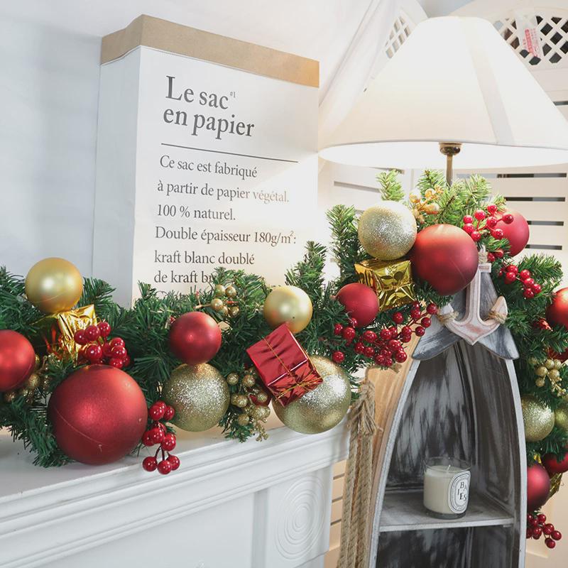 2025圣诞装饰品门挂圣诞花环藤条挂件店铺节日氛围感场景布置吊饰