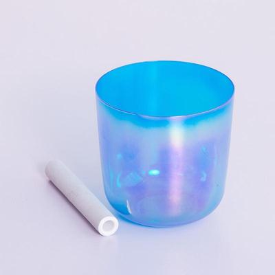 炼金钵七彩透明紫色水晶钵钵铁钵颂钵唱净身打坐敲击天音疗冥想