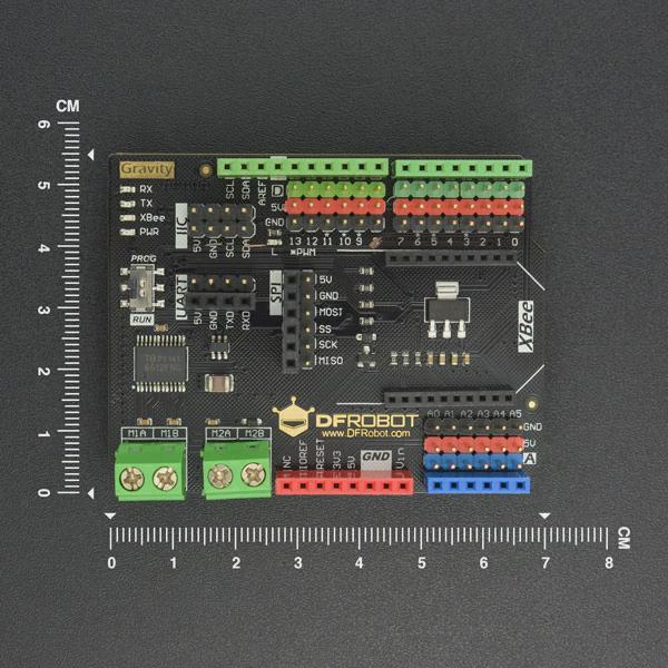 【双路电机驱动】DFRobot Gravity:IO传感器扩展板兼容Arduino