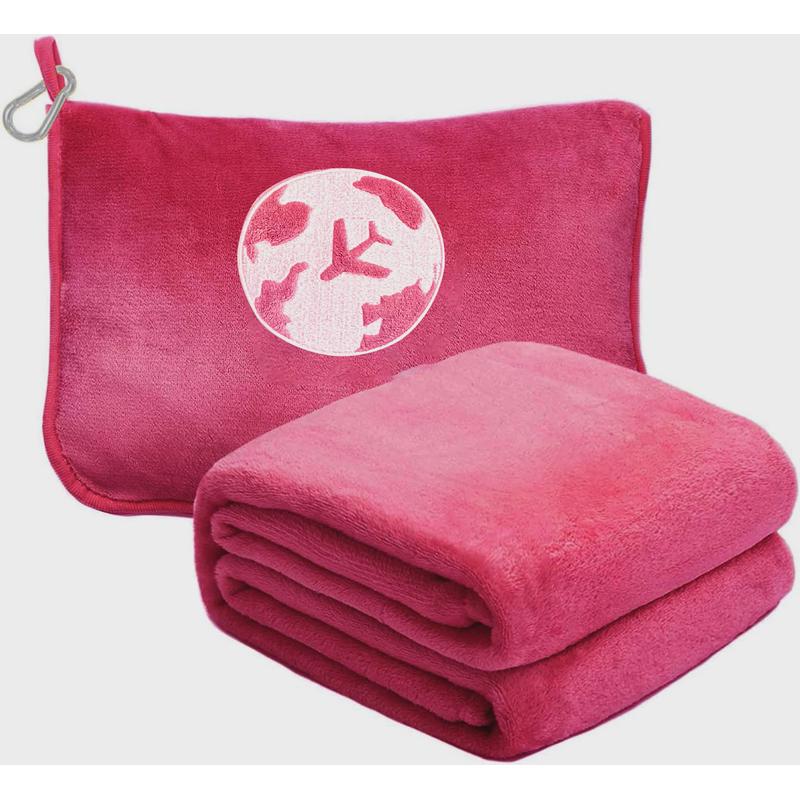 厂家直销多功能地球汽车抱枕毯新款二合一法兰绒拉链折叠旅行毯